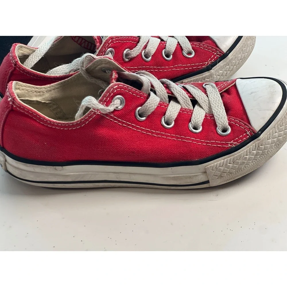 Converse Red Shoes Youth Sz 13 &‎ Revolution Black Shoes Sz 01 Sneakers Bundle